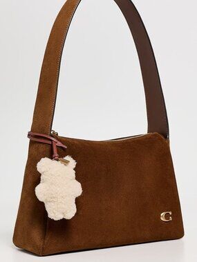 Coach Adorable Bear Puffy Bag Charm in Shearling CDD52 🐻